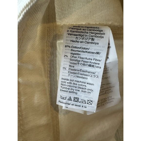 Madewell Women's 2 Stretch Denim A-Line Skirt White Button Down Mini - Picture 5 of 5